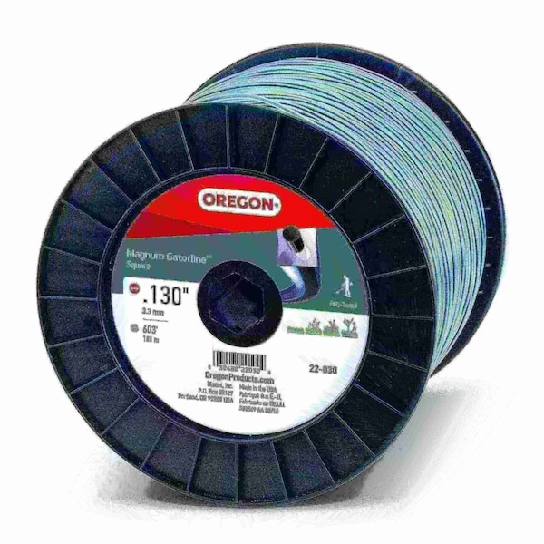 Oregon Magnum Gatorline Square Trimmer Line, .130" by 600', 5Lb Spool - 22-030