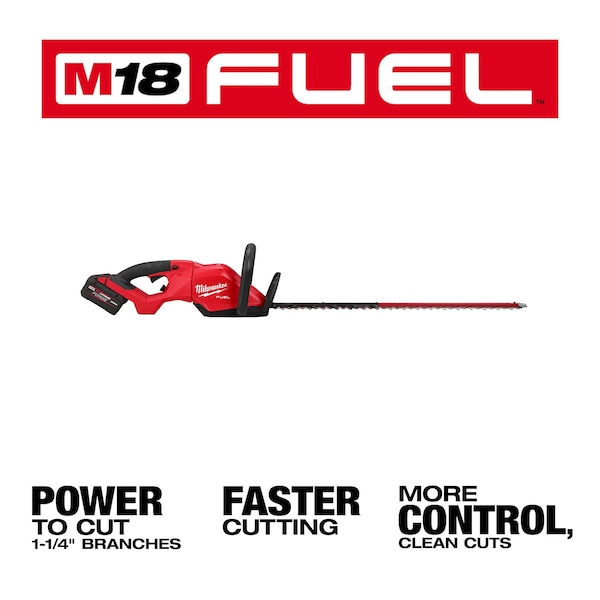 Milwaukee Tool Cordless Battery-Powered Hedge Trimmer Kit, Double-Sided 30 in L Blade - 3034-21