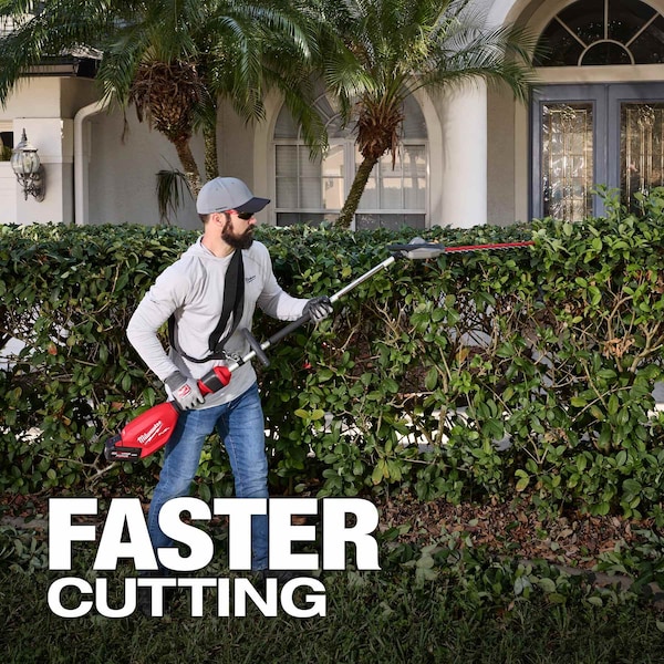Milwaukee Tool Cordless Battery-Powered Hedge Trimmer Kit, Double-Sided 24 in L Blade - 3012-21