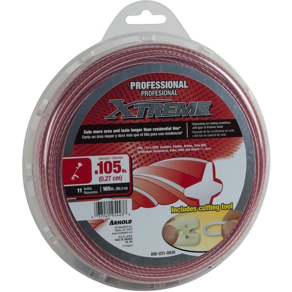Arnold Arnold Xtreme Professional Grade 0.105 in. D X 165 ft. L Trimmer Line - 490-031-0039