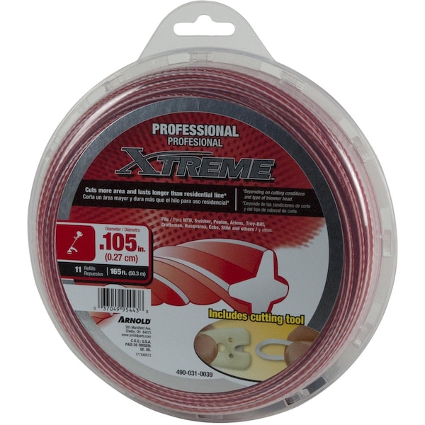 Arnold Arnold Xtreme Professional Grade 0.105 in. D X 165 ft. L Trimmer Line - 490-031-0039