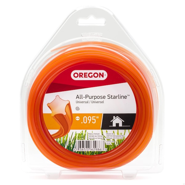 Oregon Trimmer Line, All-Purpose Starline, Star Shape, 150 feet, .095 Diameter Line - 619770