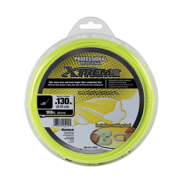 Arnold Arnold Xtreme Professional Grade 0.130 in. D X 108 ft. L Trimmer Line - 490-031-0040