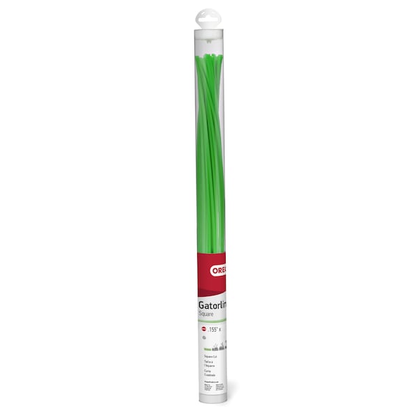 Oregon Gatorline Square Trimmer Line, .155" by 18", Precut, Tube of 24Pcs - 19-005