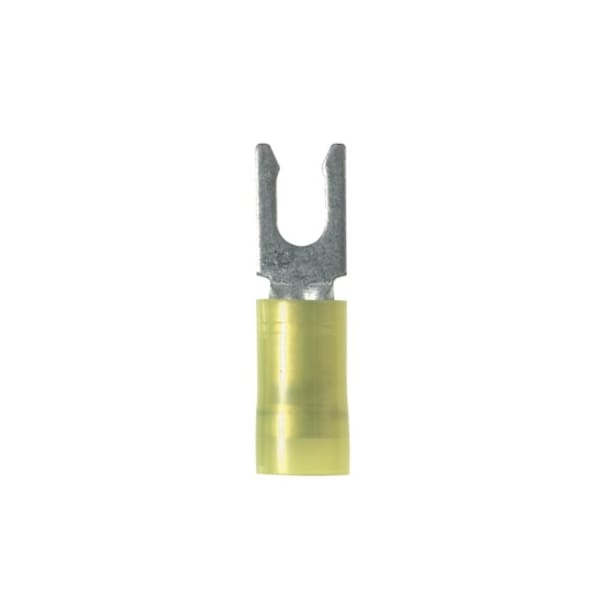 Terminal de horquilla de bloqueo de nylon de 12-10 AWG para perno #10, PK50, Voltaje Máximo: 600V - PNF10-10LF-L