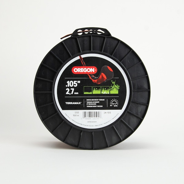 Oregon Trimmer Line, TerraMax High Performance, Oval Twist .105, 3Lb Spool, 550 ft. - 24-105