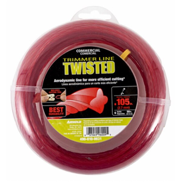 Arnold 0.15 in. x 109 ft. Twisted Trimmer Line, Maroon - 247309