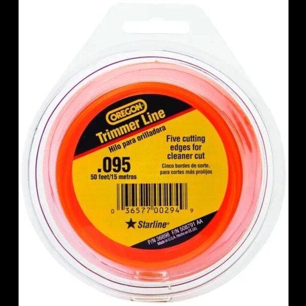 Oregon Trimmer Line, 0095 in Dia, 50 ft L, CoPolymer - 619768/36898