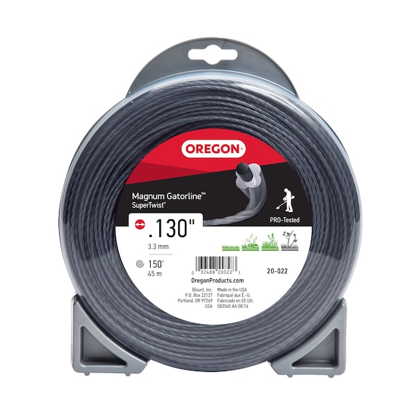 Oregon Magnum Gatorline SuperTwist Trimmer Line, .130" by 150', 1Lb Donut - 20-022