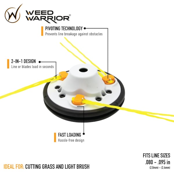 Weed Warrior Weed Warrior Universal Fit Pivo-Trim Hybrid Residential Grade 10.75 in. L Trimmer Head - 17080