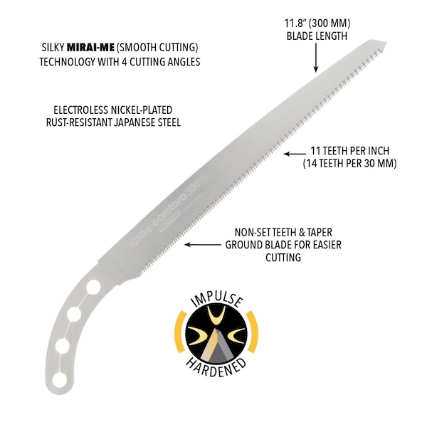Silky Saws Silky GOMTARO Fine Tooth Blade 300mm - 105-30