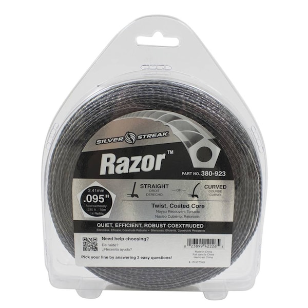 Stens New 380-923 Razor Trimmer Line For Approximate Length 230 Ft., Color Gray, Diameter 0.095 In. - 380-923