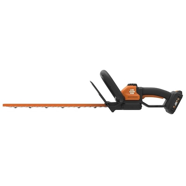 Worx WORX WG261 Hedge Trimmer, Lithium-Ion Battery, 9/16 in Cutting, Steel Blade, Dual-Action Blade - WG261/255.1