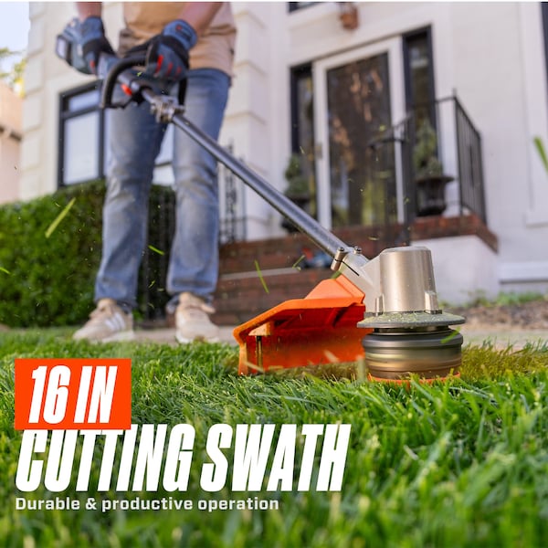 Senix 60 Volt Max 16-Inch Cordless Brushless String Trimmer, 3Ah Battery and Charger Included - GTX6-M