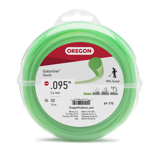 Oregon Gatorline Round Trimmer Line, .095" by 50' Donut - 69-175