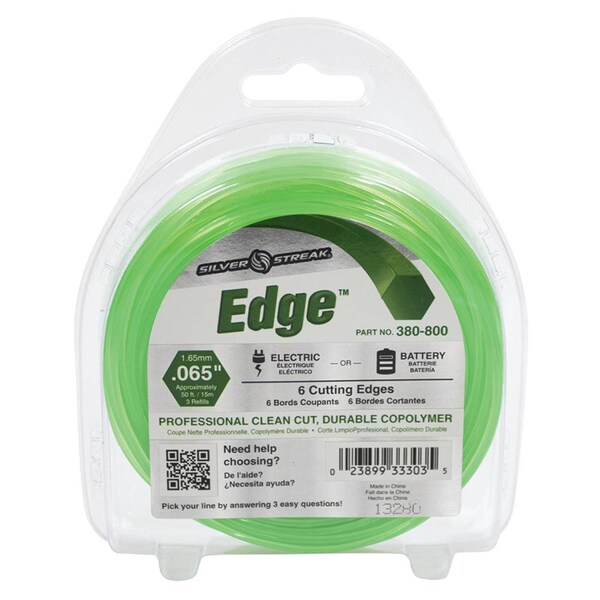 Stens Edge Trimmer Line - 50', Shape Hex, Color Green; 380-800 - 380-800