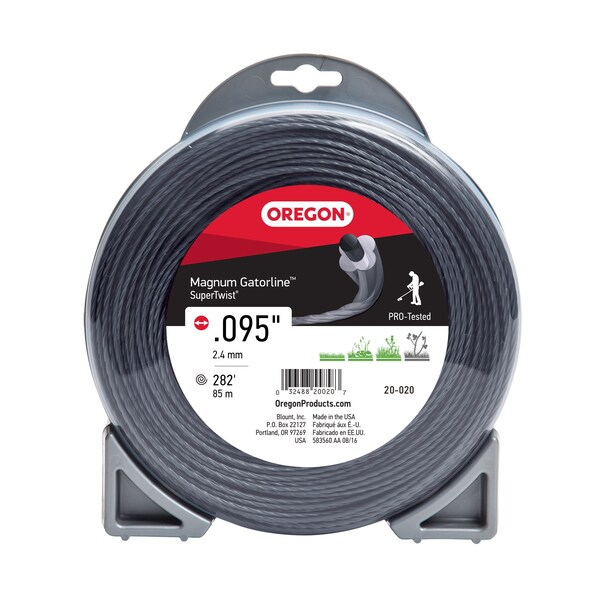 Oregon Magnum Gatorline SuperTwist Trimmer Line, .095" by 280', 1Lb Donut - 20-020
