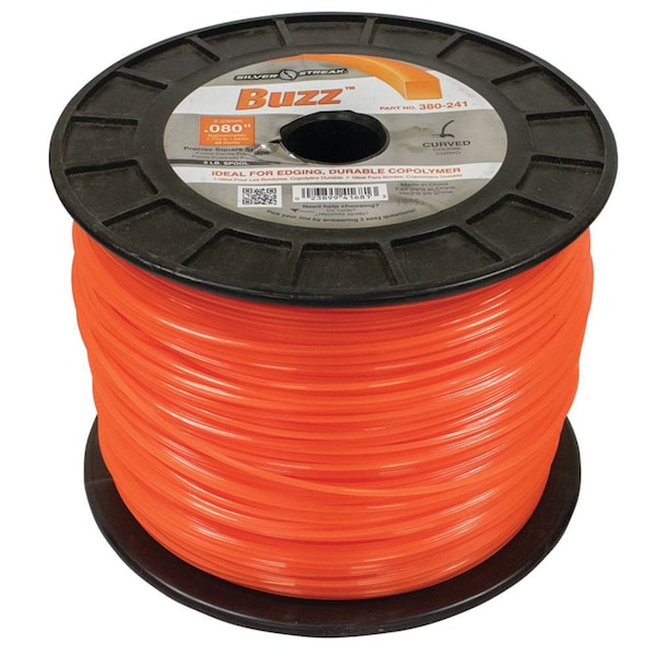 Stens Buzz Trimmer Line, Orange 0.080 In. X 1772 Ft. - 380-241