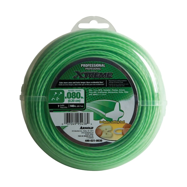Arnold Arnold Xtreme Professional Grade 0.080 in. D X 140 ft. L Trimmer Line - 490-021-0030