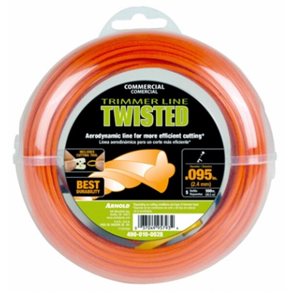 Arnold 100 ft. x 0.09 in. Twisted Trimmer Line - Orange - 245859
