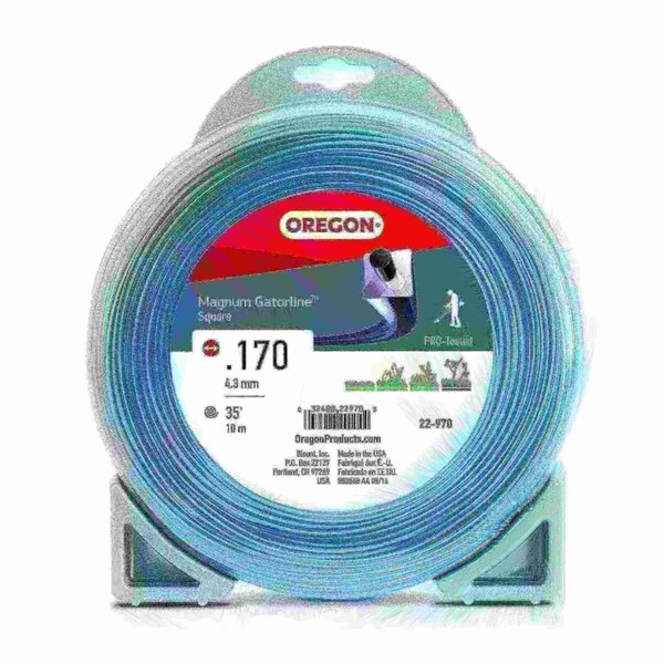 Oregon Magnum Gatorline Square Trimmer Line, .170" by 36', 1/2Lb Donut - 22-970