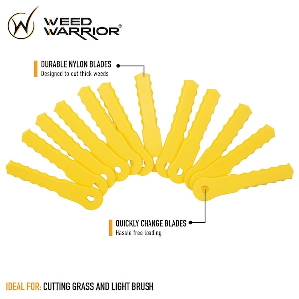 Weed Warrior Weed Warrior Push-N-Load Residential Grade 6.75 in. L Trimmer Blade, PK12 - 70289