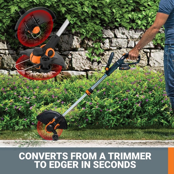 Worx Power Share 20V Trimmer and Blower Combo Kit, Battery and Charger Included - WG916