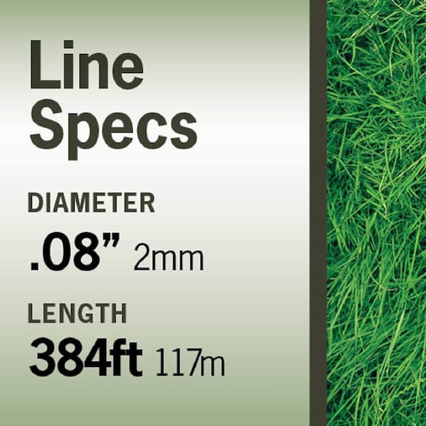 T Terre Commercial Grade .08 Square Trimmer Line 1 lb. Weed Eater Trimmer String Line Length 384 ft. - 5740010080