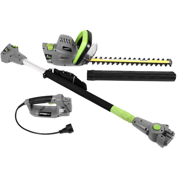 Earthwise Corded 4.5 Amp 2-in-1 Convertible Pole Hedge Trimmer - CVPH43018