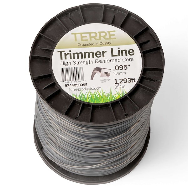 T Terre Commercial Grade .095 Trimmer Line Square 5 lb. Dual Strength Weed Eater - 5744050095