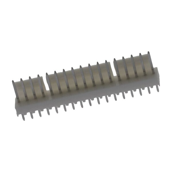 Conector de placa Molex, 17 contactos, 1 fila, macho, recto, paso de 0.1 pulgadas, terminal de soldadura, fricción - 22232171