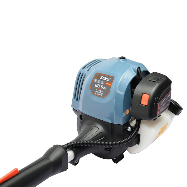 Senix 17 in 26.5 cc 4-Cycle Gas Powered String Trimmer, Curved Shaft, Front D-Handle, Dual .095 Line - GTC4QL-L