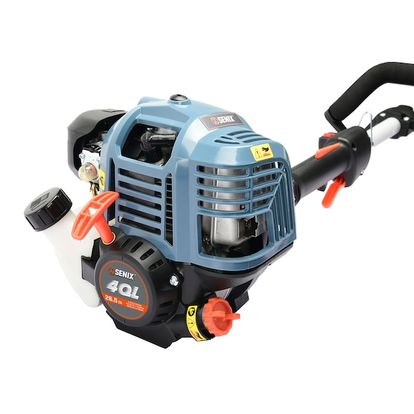 Senix 17 in 26.5 cc 4-Cycle Gas Powered String Trimmer, Curved Shaft, Front D-Handle, Dual .095 Line - GTC4QL-L