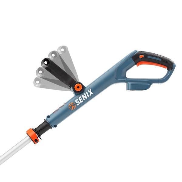 Senix 20 Volt Max* 10-inch Cordless Weed Eater, Rotating & Telescopic Shaft for Trimming and Edging - GTX2-M-0