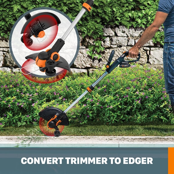 Worx 20V Power Share GT 3.0 12 in. String Trimmer and Wheeled Edger, Tool Only - WG163.9