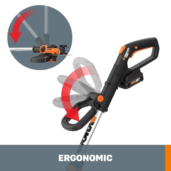 Worx 20V Power Share GT 3.0 12 in. String Trimmer and Wheeled Edger, Tool Only - WG163.9