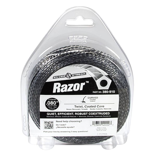 Stens New Razor Trimmer Line For Approximate Length 148 Ft., Color Gray, Diameter 0.080 In. - 380-910