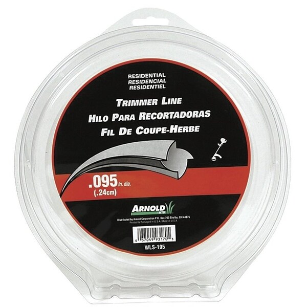 Arnold Trimmer Line, 0095 in Dia, 220 ft L, Nylon - WLS-195