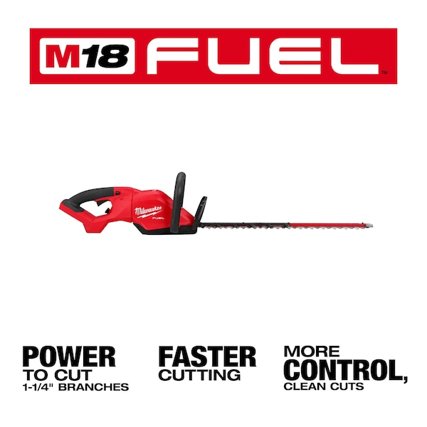 Milwaukee Tool Cordless Battery-Powered Hedge Trimmer, Double-Sided 24 in L Blade - 3033-20