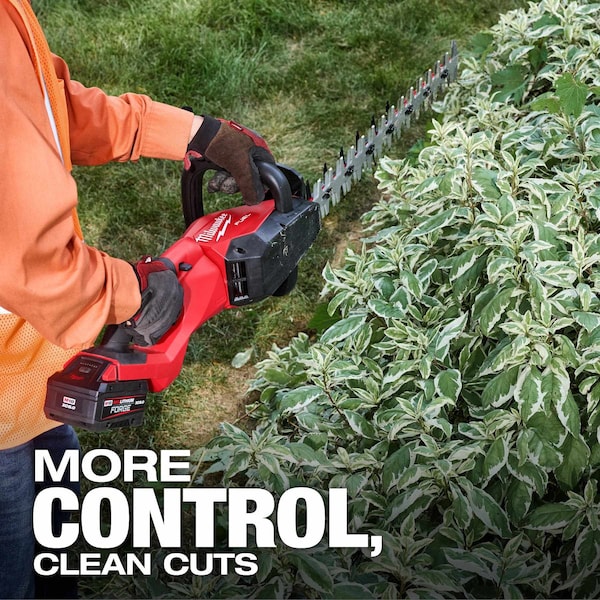 Milwaukee Tool Cordless Battery-Powered Hedge Trimmer, Double-Sided 24 in L Blade - 3033-20