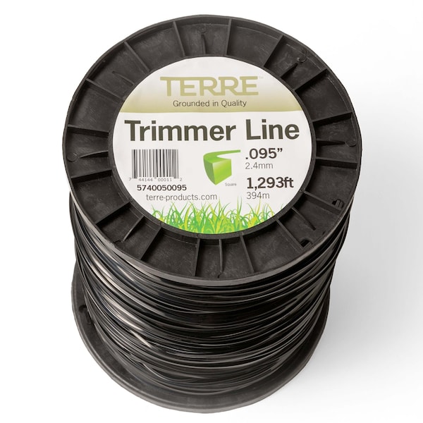 T Terre Commercial Grade .095 Square Weed Eater Trimmer Line Spool Length 1293 ft. - 5740050095