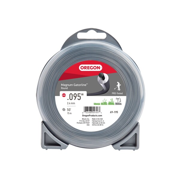 Oregon Magnum Gatorline Round Trimmer Line, .095" by 50' Donut - 69-195