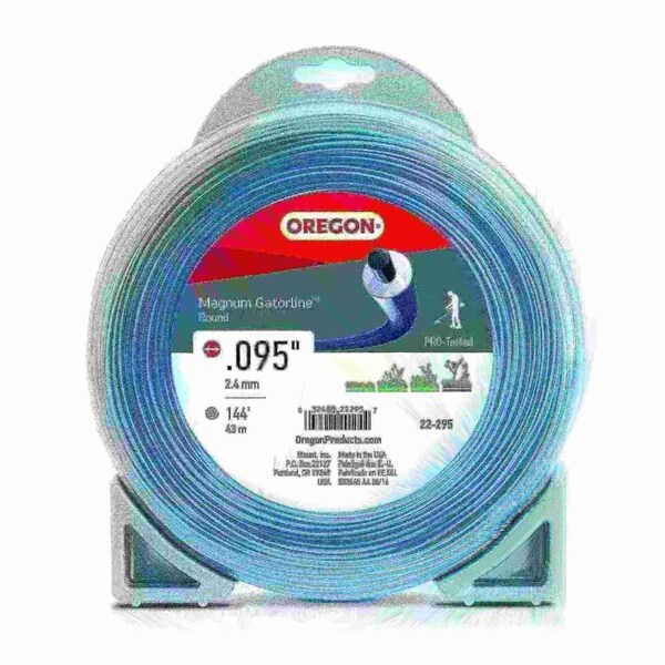 Oregon Magnum Gatorline Round Trimmer Line, .095" by 144', 1/2Lb Donut - 22-295