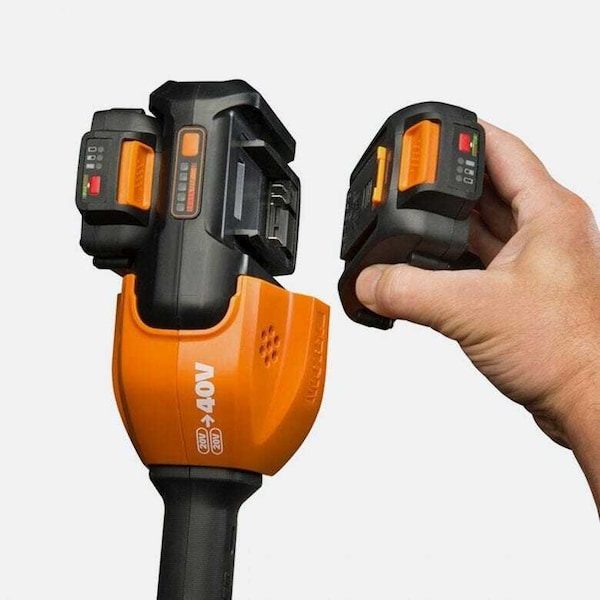 Worx 40V Power Share 13 in. Cordless String Trimmer and Turbine Leaf Blower Combo Kit - WG927