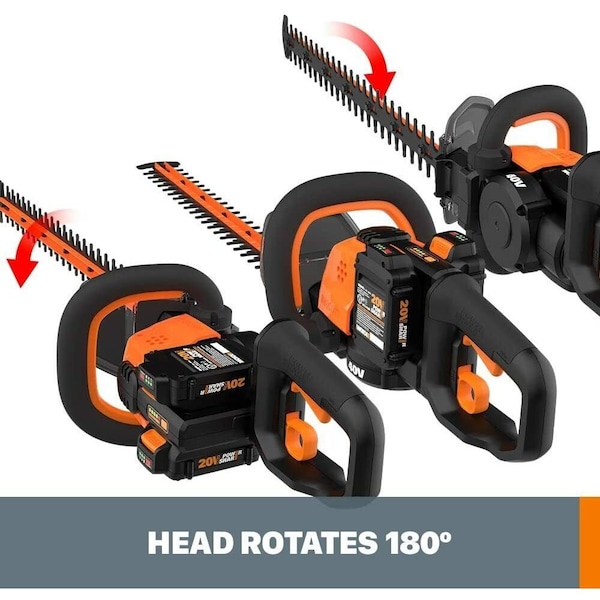 Worx 40V Power Share 24 in. Cordless Hedge Trimmer, Tool Only - WG284.9