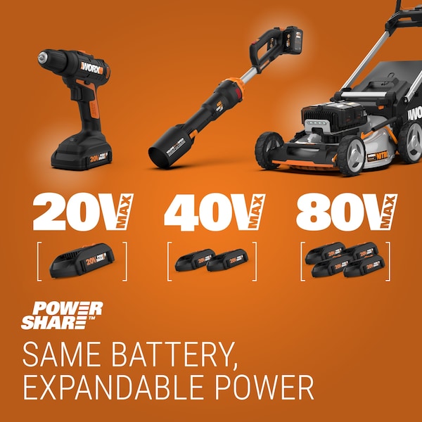 Worx 20V Power Share 22 in. Cordless Hedge Trimmer, Tool Only - WG261.9