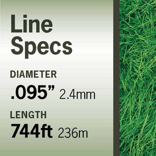 T Terre Commercial Grade Dual Strength .095 Square Weed Eater Trimmer Line Spool Length 774 ft. - 5744030095