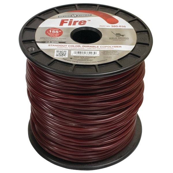 Stens Silver Streak Fire Trimmer Line Replaces .155 3 Lb. Spool, 380-635 - 380-635