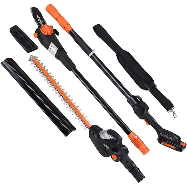 Scotts Outdoor Power Tools 20-Volt 2-in-1 Cordless Covertible Saw/Pole Hedge Trimmer - CLPS40020S