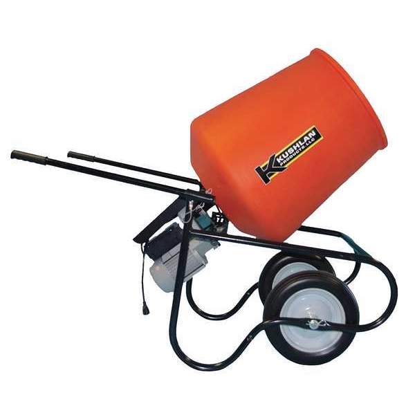 Kushlan Products Wheelbarrow Mixer, 3.5 cu ft, 115V, 3/4HP - 350DD